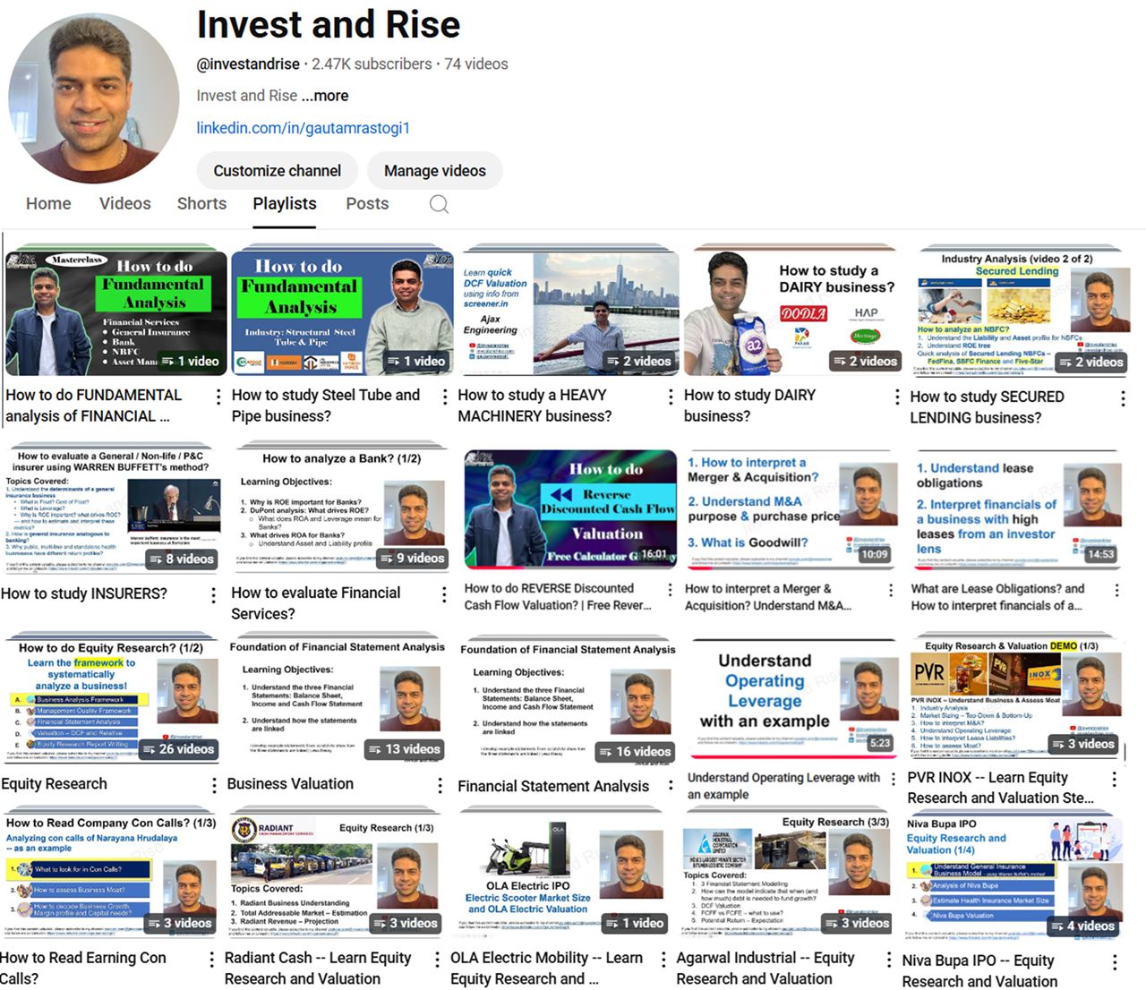 Resources to help investors, aspiring equity research analysts and finance focused strategy consultants
